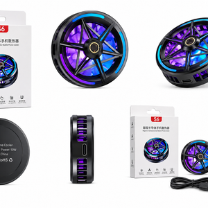 فن خنک کننده موبایل S6 مغناطیسی نیمه هادی RGB